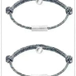 Customized Name Bracelet Pledge of Eternal Love Magnet Attracts Each Other Staniless Steel Couples Bracelet - EX-STOCK CANADA