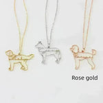 Customized Pet Shape Name Pendant Stainless Steel Necklaces For Women Personalized Cat Necklace Animal Memorial For Pet Lover - EX-STOCK CANADA
