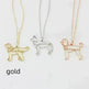 Customized Pet Shape Name Pendant Stainless Steel Necklaces For Women Personalized Cat Necklace Animal Memorial For Pet Lover - EX-STOCK CANADA