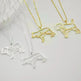 Customized Pet Shape Name Pendant Stainless Steel Necklaces For Women Personalized Cat Necklace Animal Memorial For Pet Lover - EX-STOCK CANADA