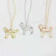 Customized Pet Shape Name Pendant Stainless Steel Necklaces For Women Personalized Cat Necklace Animal Memorial For Pet Lover - EX-STOCK CANADA