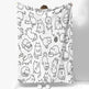 Cute Cat Digital Printing Flannel Blanket - EX-STOCK Canada