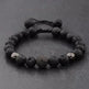 CZ Zircon Pave Lava Weaving Bracelet Men Beads - EX-STOCK CANADA