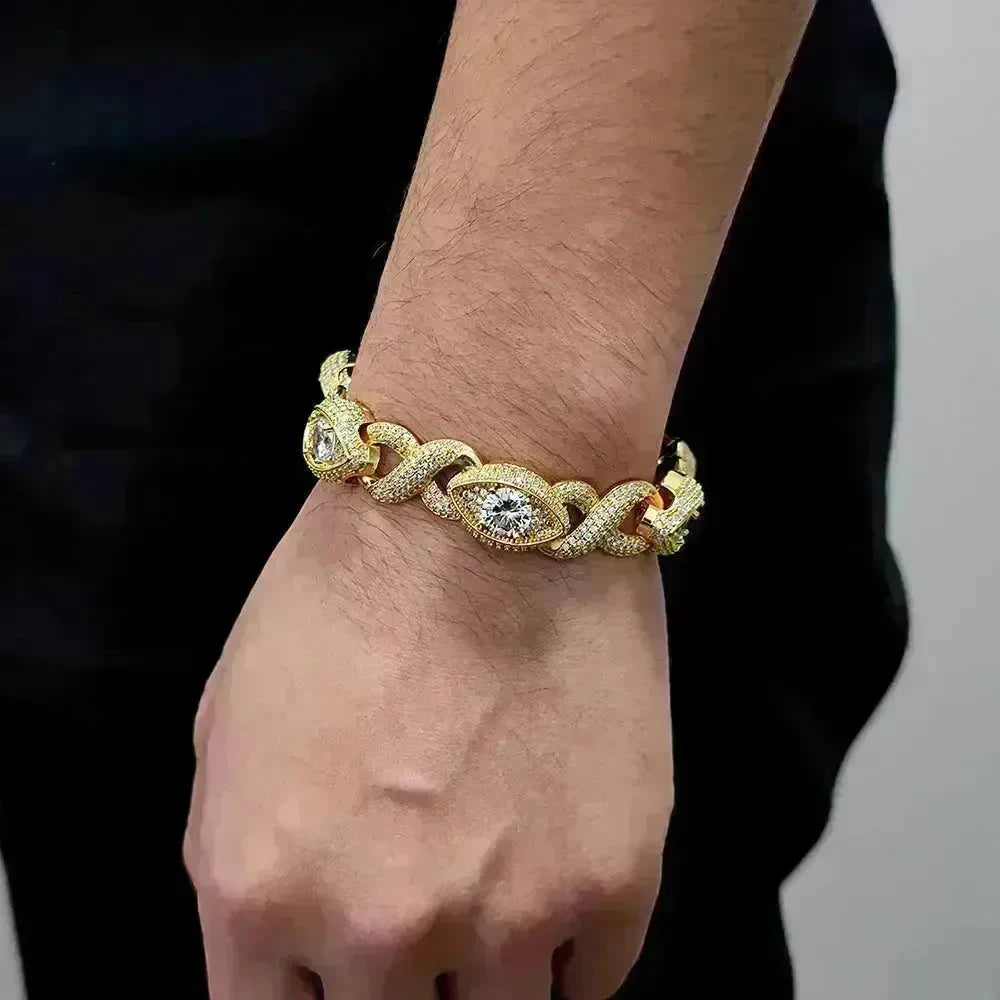 Men's Fashion Hip Hop Zircon Bracelet Cuban Link Chain - EX-STOCK CANADA