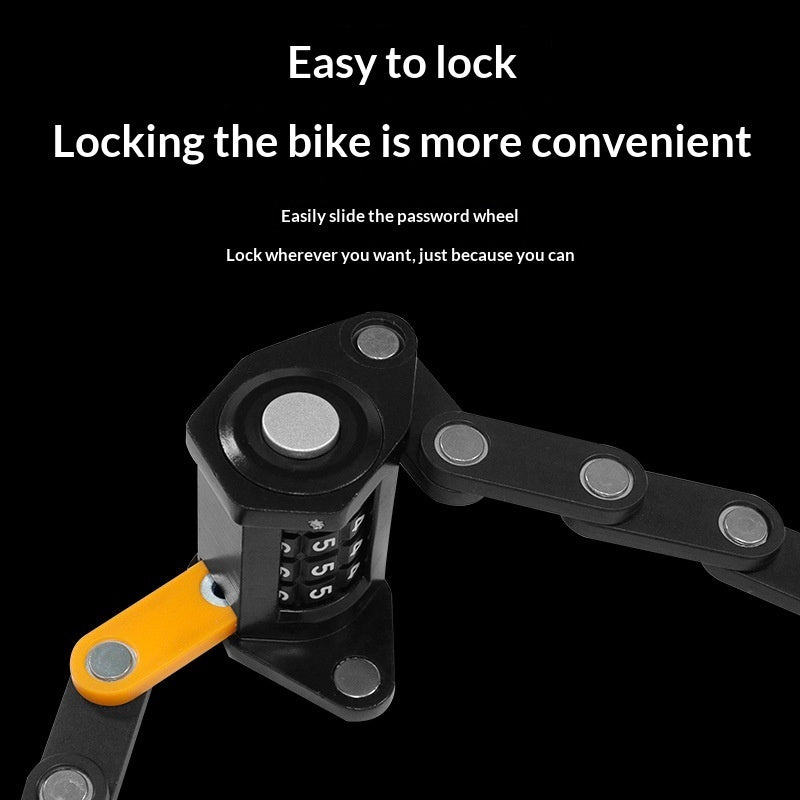Anti-Theft Foldable Password Bike Lock – 780mm Folding Security Lock for Bicycles