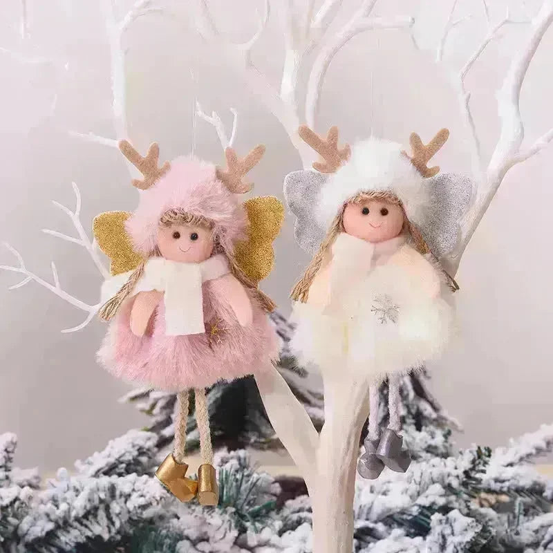 Christmas Cute Fabric Antler Plush Girl Decoration Ornaments - EX-STOCK CANADA