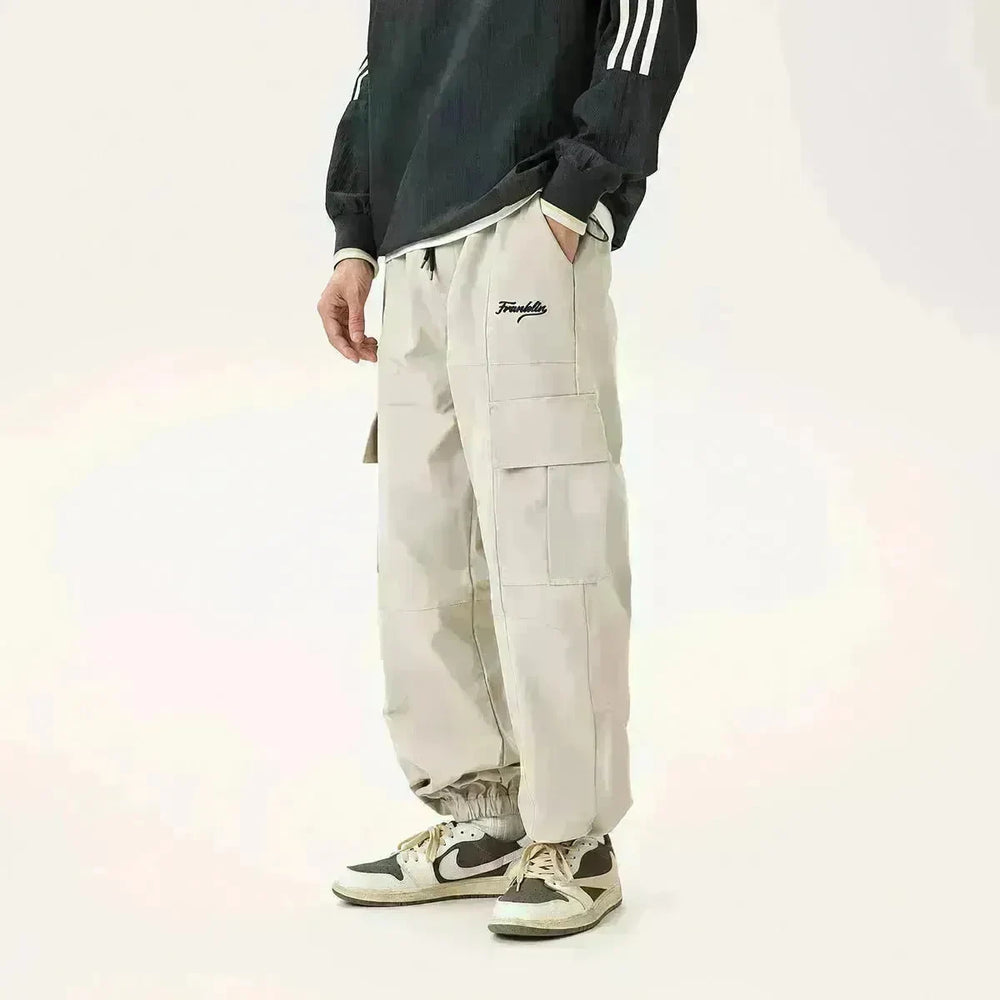 Autumn Outdoor Retro Pocket Overalls Men's Loose Straight Casual Cargo Pant - EX-STOCK CANADA