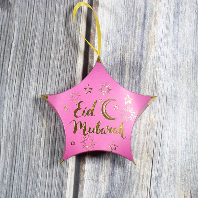 Hot Stamping Pentagram Shape Ramadan Eid Mubarak Gift Box - EX-STOCK Canada