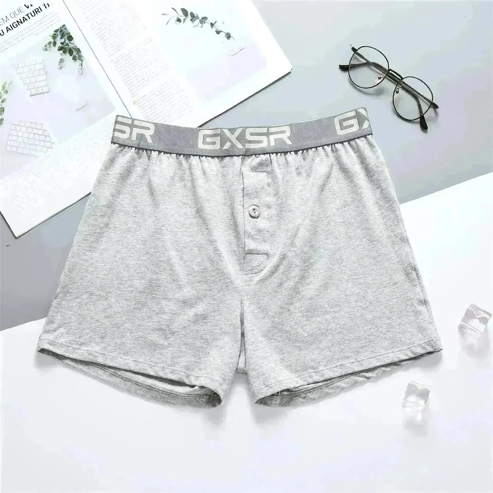 Men's Home Low Waist Pure Cotton Boxer short Breathable Underwear - EX-STOCK CANADA