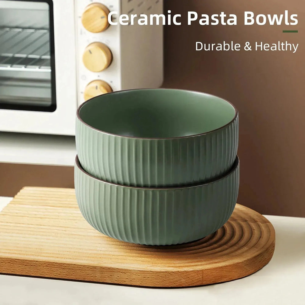 Ceramic Bowls For Kitchen, 46oz Bowl Set Of 4 For Cereal, Salad, Pasta, Soup, Dessert, Serving Dishwasher, Microwave And Oven Safe - EX-STOCK CANADA