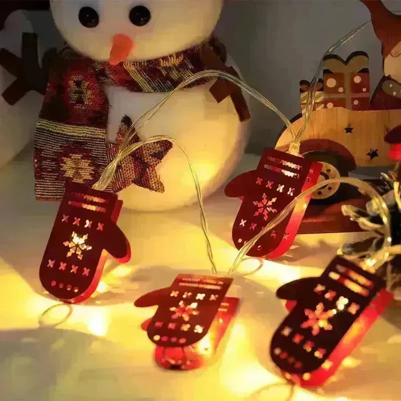 Christmas LED Light String Santa Claus Elk Snowman Xmas Ornament String Light Christmas Decorations New Year Navidad Gift - EX-STOCK CANADA