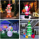Christmas LED Lights Glowing Santa Tree Snowman Inflatable Doll Outdoor Yard Garden Decor - EX-STOCK CANADA