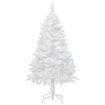 4ft Artificial Christmas Tree With Pine Realistic Branches, Auto Open, For Indoor Decoration, White EX-STOCK Canada 