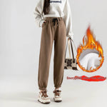 Fleece-lined Casual Harem Drawstring sweat Pants For Women - EX-STOCK Canada