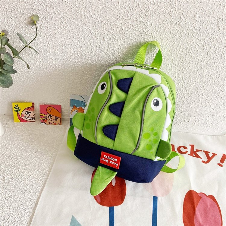Children's Dinosaur Oxford Backpack – Waterproof Kids School Bag | Dark Blue, Green, Red, Navy & Sky Blue