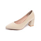 Women's Chunky Heel Pumps 2025 New Korean Style Simple Fashion Shoes Pointed Toe High Heels 