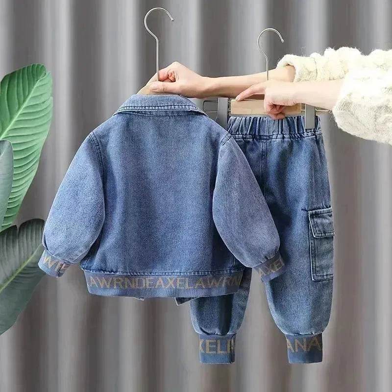 Neutral Unisex Denim Suit Spring Clothes Western Style Denim Two piece for boys and girls - EX-STOCK Canada