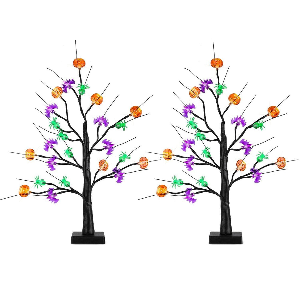 2Pack 1.97FT Lighted Halloween Trees Halloween Indoor Decorations Black Halloween Tree Lights With Timer Adjustable Twigs For Tabletop Party - EX-STOCK Canada