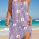 Sprig Summer Vacation Resort Floral Mini dress Round neck sleeveless casual summer dress - EX-STOCK Canada