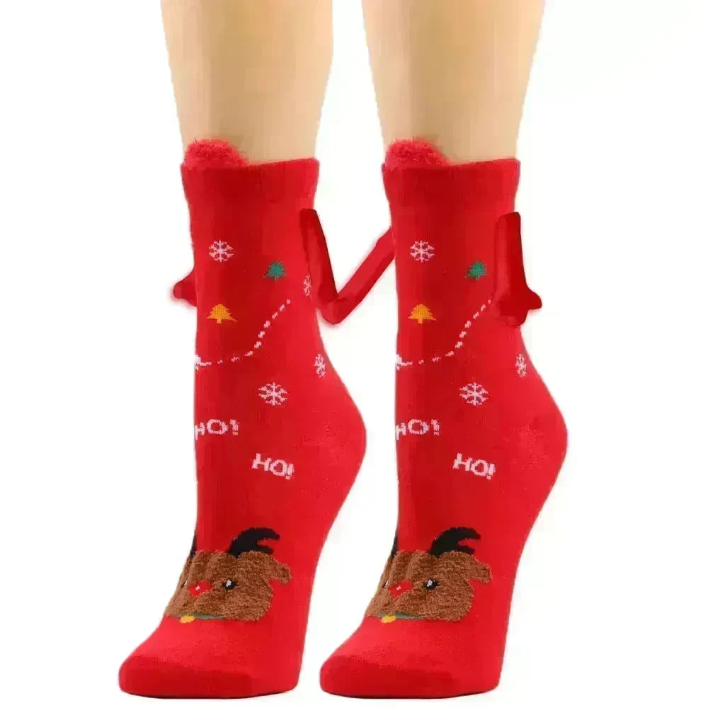 Christmas Stockings Autumn Winter Cotton Magnet Lodestone Hand Tube Socks - EX-STOCK CANADA