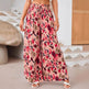 Printed Comfortable Casual High Waist Wide-leg Floral Palazzo Trousers women - EX-STOCK Canada