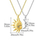 18K Golden Magnetic Sun Star Necklace Fashion Personality Couple Pendant Necklace Valentine's Day Gift - EX-STOCK Canada
