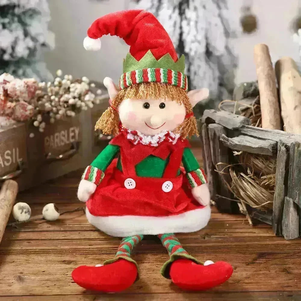 Christmas Hanging Legs Sitting Doll Ornaments - EX-STOCK CANADA