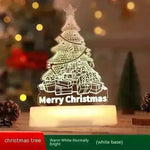 Christmas Decoration 3D Lamp Acrylic LED Night Lights New Year Valentines Day Christmas Kids Gift Christmas Ornaments - EX-STOCK CANADA