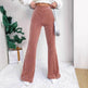 High Waist Lamp Wick Corduroy Bell-bottom Pants Wide Leg Women - EX-STOCK Canada