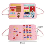 New Busy Book Children's Busy Board Dressing And Buttoning Learning Baby Early Education Preschool Sensory Learning Toy - EX-STOCK CANADA
