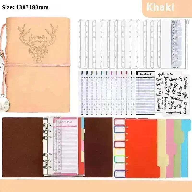 Notebook A6 Leather Loose-leaf Tally Book Note Pad  Memo Note Book - EX-STOCK CANADA