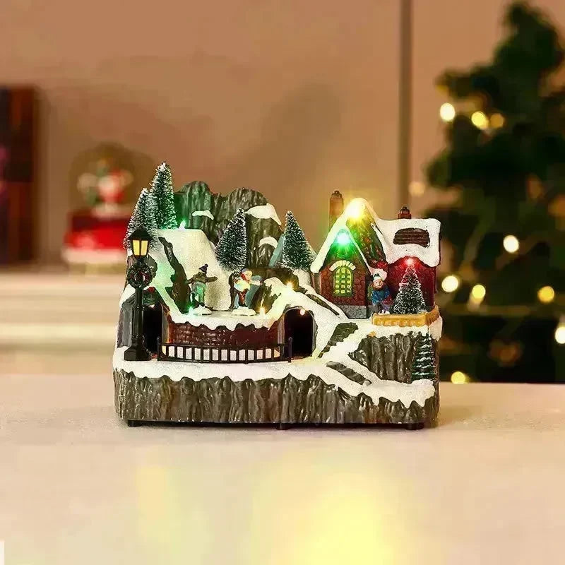 Christmas Rotating Resin Luminous Music Box Ornaments - EX-STOCK CANADA