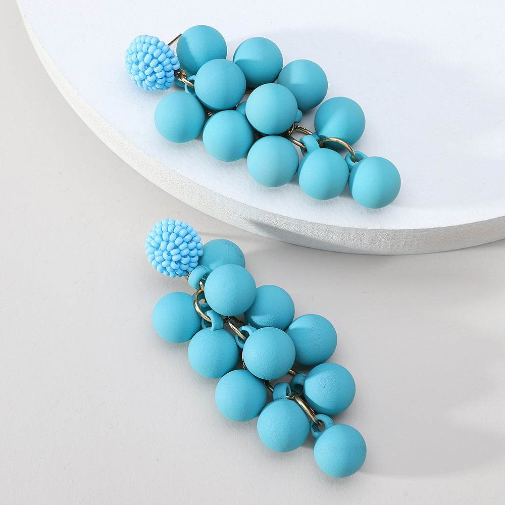 Candy Ball Earrings - Beaded Beach Stud - EX-STOCK Canada