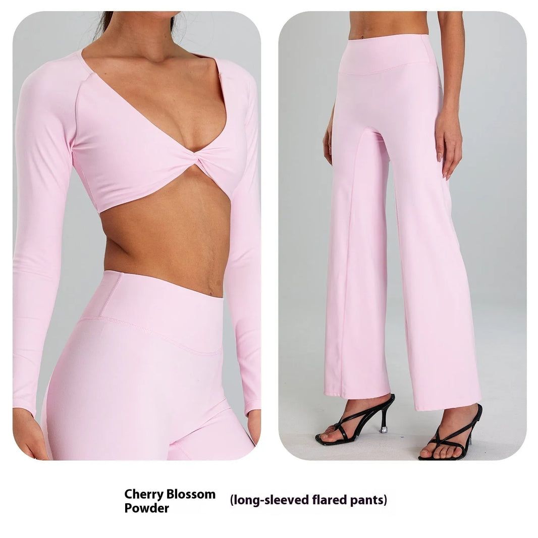 High-intensity Sports Suit Outdoor Running Nude Feel Workout Clothes Slimming High Waist - EX-STOCK CANADA