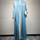 Abaya two piece set Elegant Satin Plain Color Abaya Kimono Open front Abaya Dubai Abaya wear for Middle East Women - EX-STOCK Canada