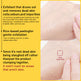 Exfoliant product with text on a yellow background and close-up of skin being exfoliated.