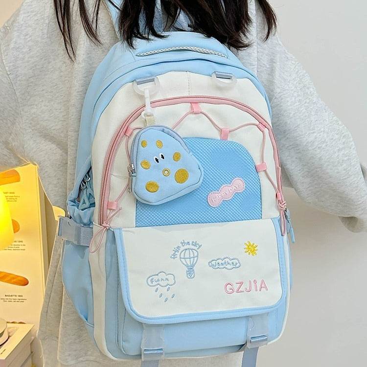 Contrast Colour School Bag – Spacious & Easy Carry - EX-STOCK Canada