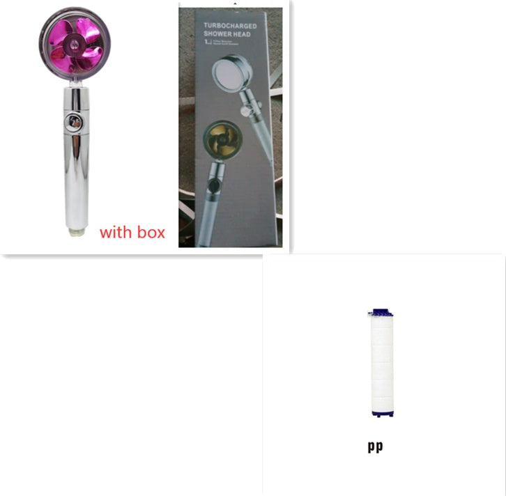 Shower Head Water Saving Flow 360 Degrees Rotating With Small Fan ABS Rain High Pressure Spray Nozzle Bathroom Accessories EX-STOCK Canada 