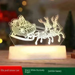 Christmas Decoration 3D Lamp Acrylic LED Night Lights New Year Valentines Day Christmas Kids Gift Christmas Ornaments - EX-STOCK CANADA