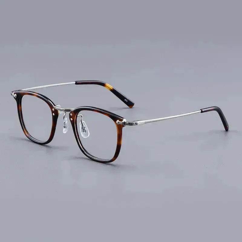 Pure Titanium Vintage Rectangle Crystal Transparent Myopia Glasses Reading Unisex Spectacle Frame Designer Eyeglasses GMS806 Eyewear - EX-STOCK Canada