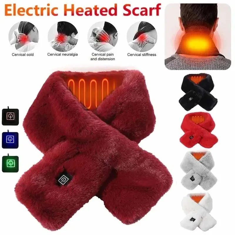 Heating Scarf USB Electric Heated Neck Wrap Heating Pad Pain Relief Three-gear Temperature Control Neck Warmer For Women Men EX-STOCK Canada 