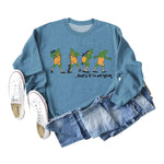 Women's Christmas Printed Long Sleeved Pullover Sweatshirt - EX-STOCK Canada