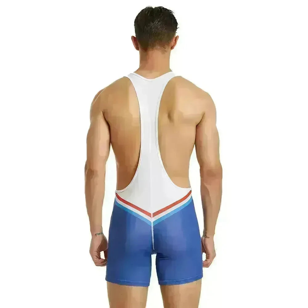 Men's Fitness Swimming Shark Pants Bodysuit Thong - EX-STOCK CANADA