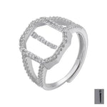 Fashion Micro Inlaid Zircon Arab Letters Ring for women - EX-STOCK CANADA