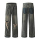 Pocket Design Loose Denim Straight-leg Trousers Men Jeans - EX-STOCK Canada