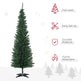 6' Pre Lit Artificial Pencil Christmas Trees, Xmas Tree With Realistic Branches And Warm White LED Lights, Green EX-STOCK Canada 