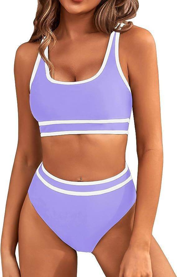 Bikini Tight-fitting Solid Color Swimsuit For Women - EX-STOCK Canada