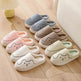Striped Cat Slippers Indoor Couple Non-slip Floor Bedroom Slipper Winter Warm Plush House Shoes Women Men - EX-STOCK Canada