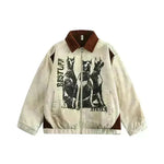 Casual men Retro Heavy Lapel Cotton padded jacket Hip pop street style - EX-STOCK CANADA