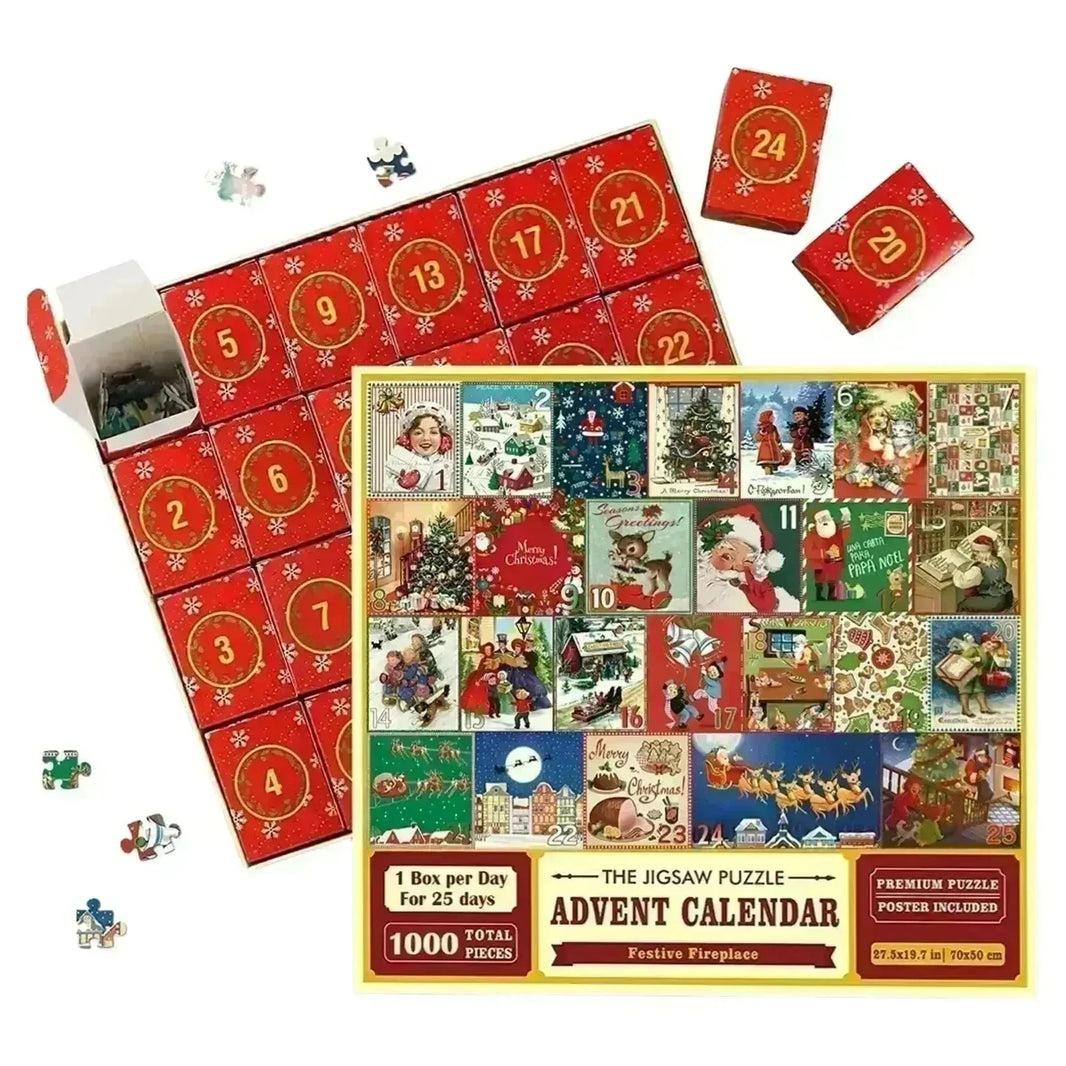 New 24 Boxes Unique Christmas Advent Calendar  2024 Jigsaw Puzzle - EX-STOCK CANADA